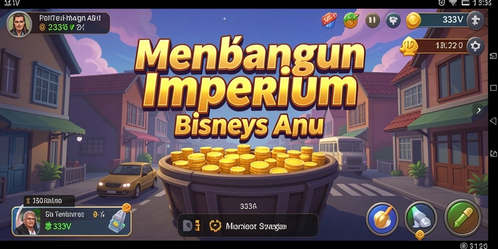 Tangkapan layar utama 333V menampilkan pemain yang sedang mengelola bisnis mereka.
