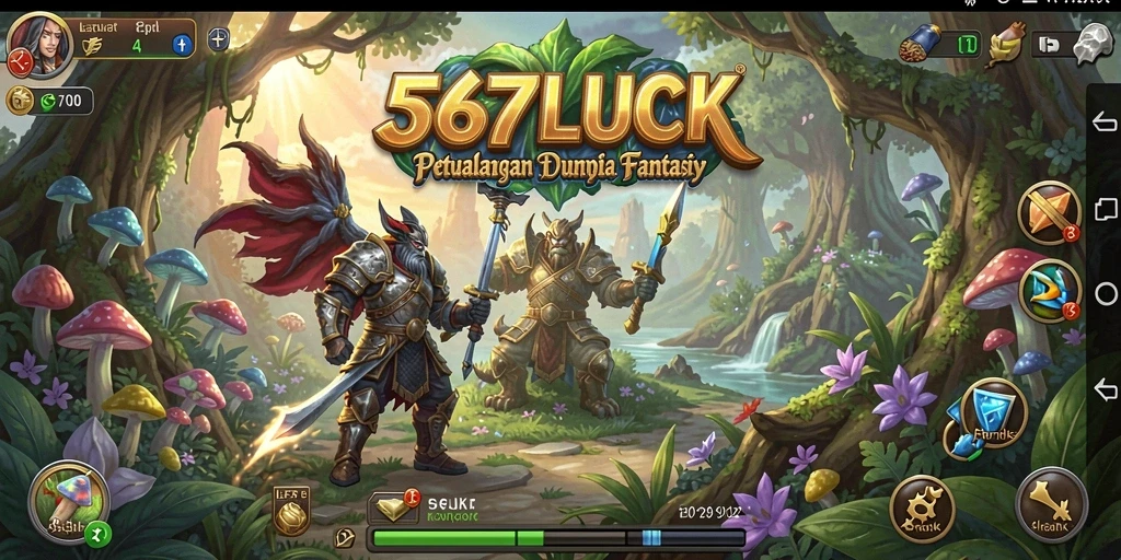 Screenshot gameplay 567LUCK menunjukkan aksi pertarungan yang mendebarkan.