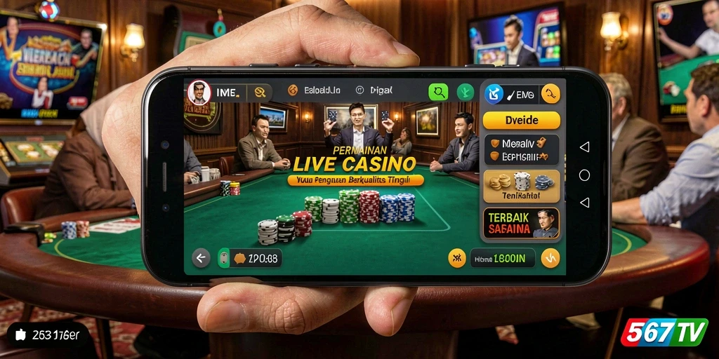 Gameplay Live Casino di 567TV yang mendebarkan dan interaktif.