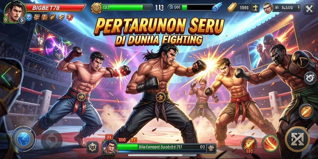 Tampilan seru dari gameplay pertarungan BIGBET78.