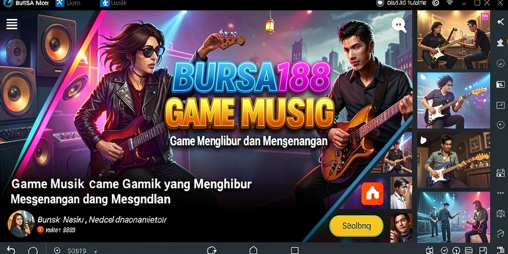 Screenshot BURSA188 menampilkan gameplay musik yang seru dan interaktif.
