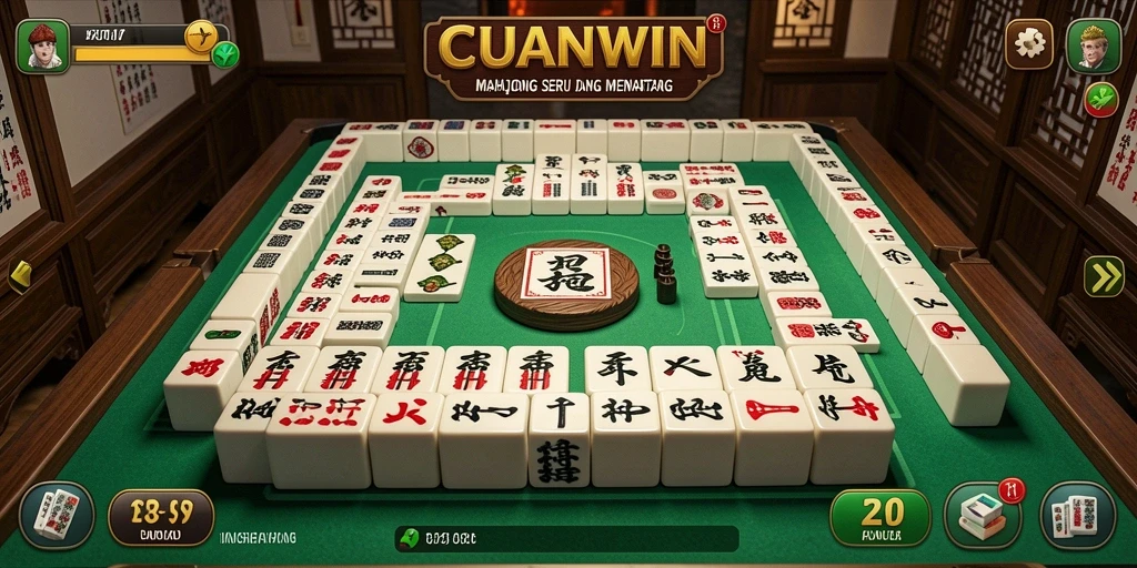Tampilan gameplay seru dan menantang Mahjong di CUANWIN.