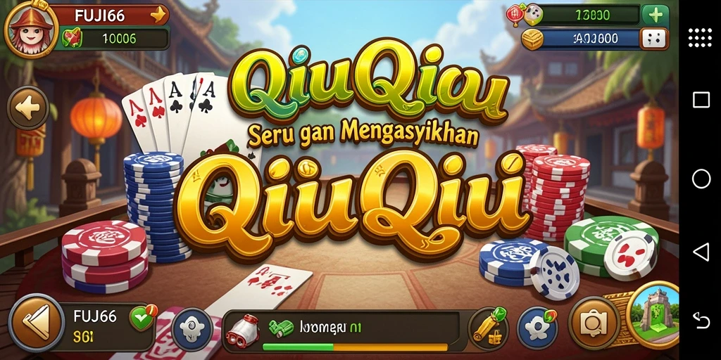 Screenshot gameplay QiuQiu menampilkan suasana permainan yang menarik.