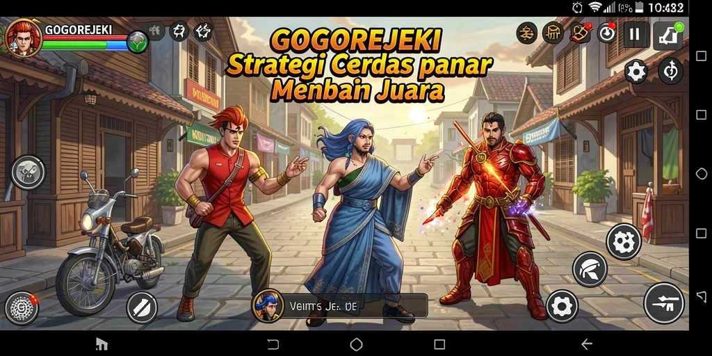 Tampilan gameplay GOGOREJEKI dengan strategi yang menegangkan.