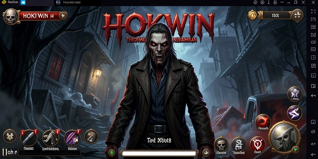 Gameplay menyeramkan HOKIWIN dengan efek visual yang menakutkan.