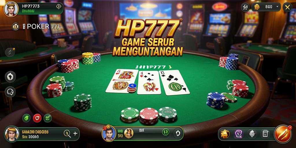 Tampilan gameplay Poker yang menarik dan mendebarkan.