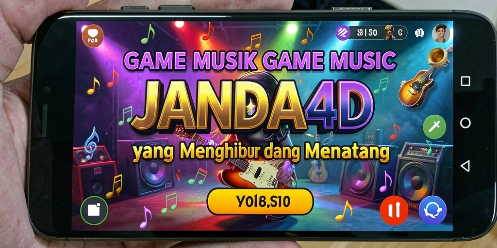 Screenshot gameplay JANDA4D menampilkan keseruan bermain musik.