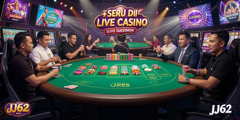 Tampilan gameplay menegangkan dari JJ62 di Live Casino.