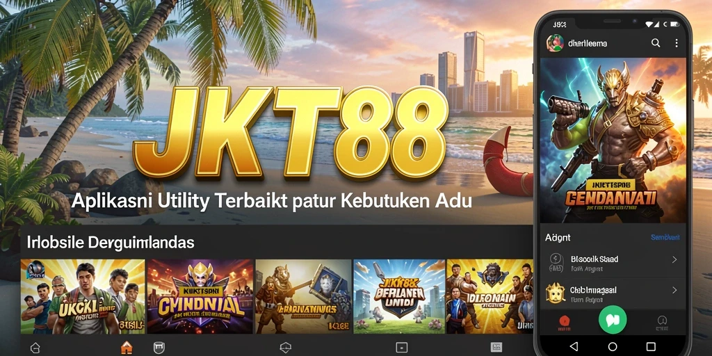 Tampilan utama JKT88 dengan berbagai fitur Utility.