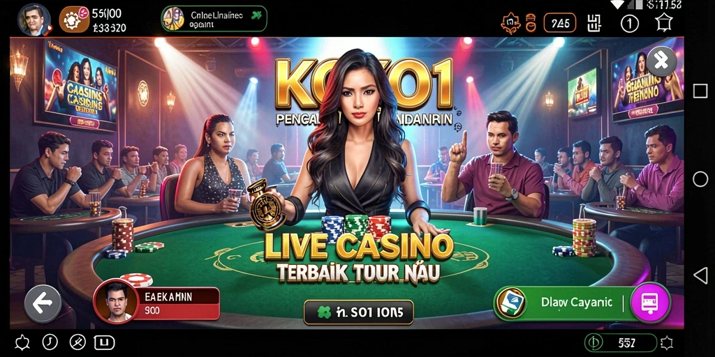 Screenshot gameplay KOKO11 menampilkan suasana Live Casino yang menarik.
