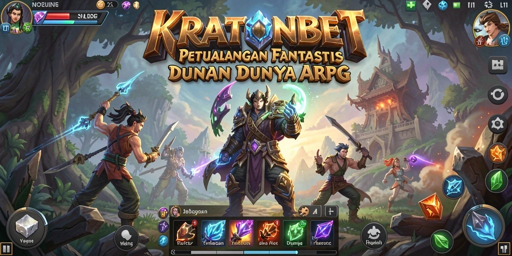 Tangkapan layar yang menunjukkan aksi seru dalam game ARPG KRATONBET.