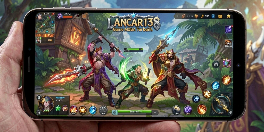 Tampilan menarik dari gameplay MOBA LANCAR138 dengan karakter beragam.