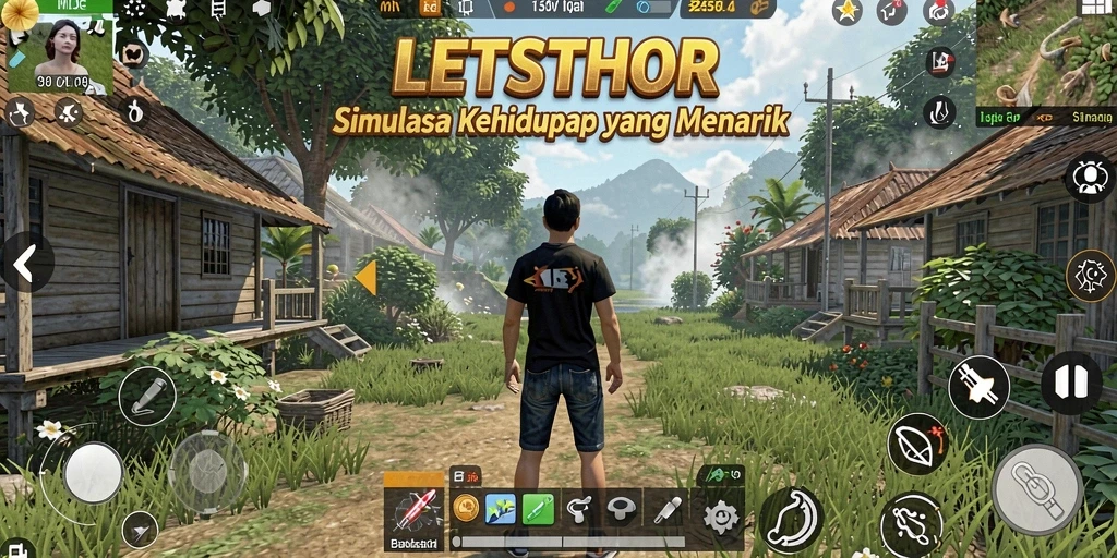 Gameplay LETSTHOR yang menarik dengan karakter yang dapat disesuaikan.