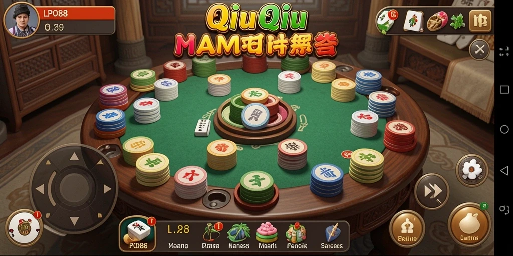 Screenshot gameplay LPO88 menampilkan aksi QiuQiu yang seru.