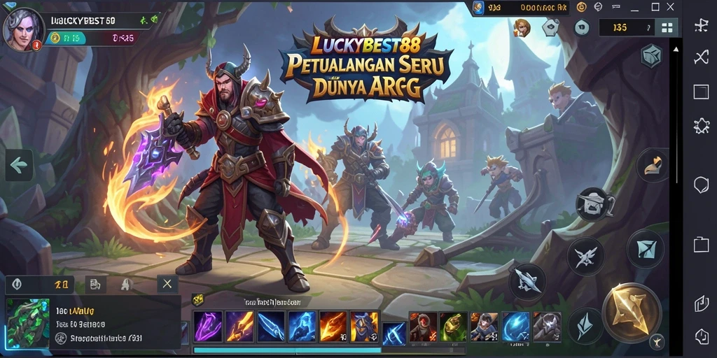 Tampilan gameplay seru dalam petualangan ARPG LUCKYBEST88.