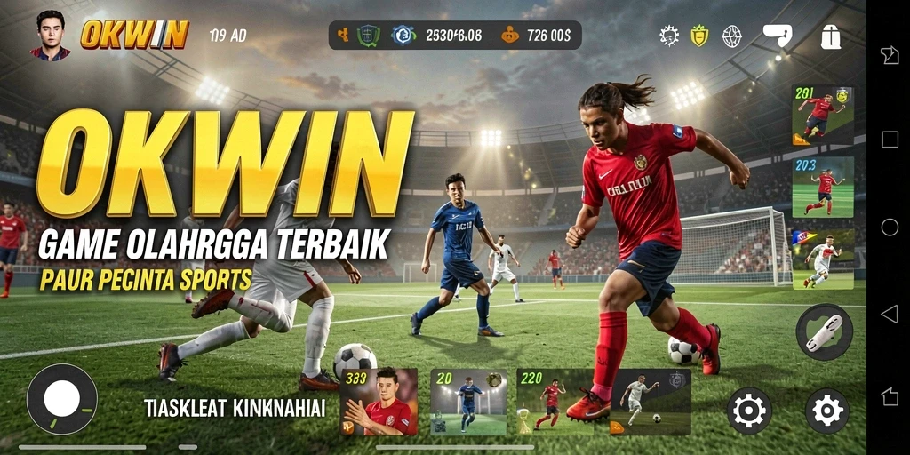 Tampilan menarik gameplay olahraga di OKWIN penuh aksi.