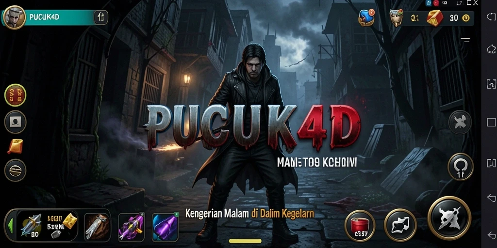 Tampilan menegangkan dari gameplay PUCUK4D di kegelapan.