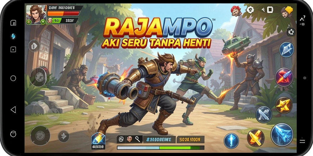 Screenshot gameplay RAJAMPO menampilkan aksi seru dan menegangkan.