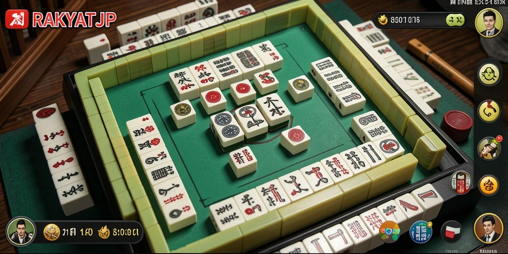 Tampilan menarik saat bermain Mahjong di RAKYATJP.