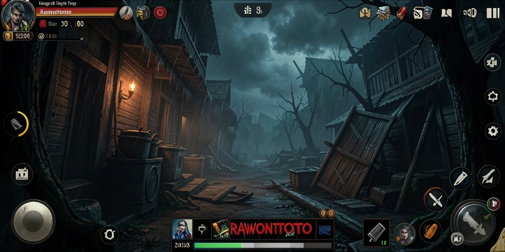 Screenshot gameplay yang menegangkan dari RAWONTOTO.