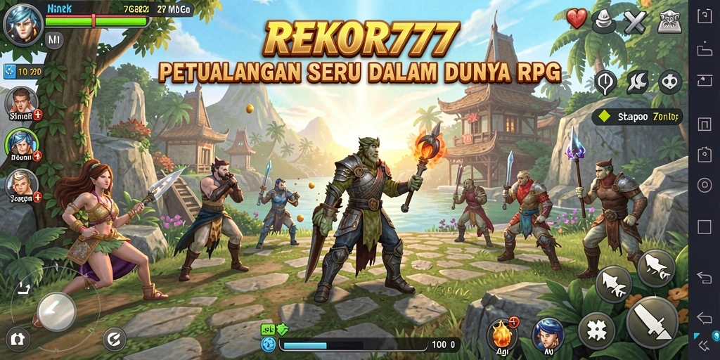 Tampilan gameplay seru dalam REKOR777 dengan karakter yang beraksi.