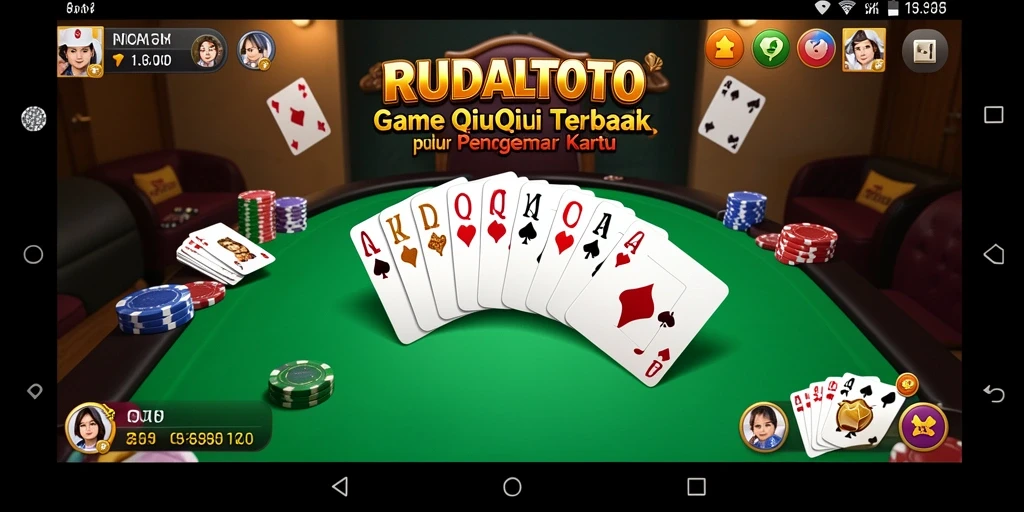 Tampilan gameplay seru dalam RUDALTOTO yang menampilkan QiuQiu.