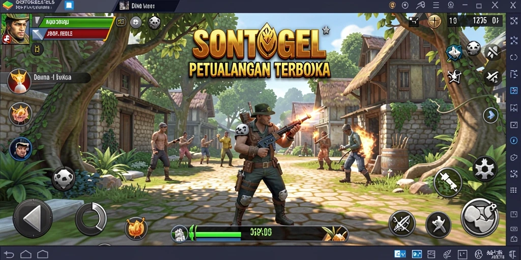 Tangkapan layar gameplay SONTOGEL menunjukkan petualangan epik di dunia terbuka.