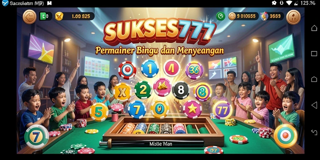 Tampilan gameplay seru dari aplikasi Bingo SUKSES777.