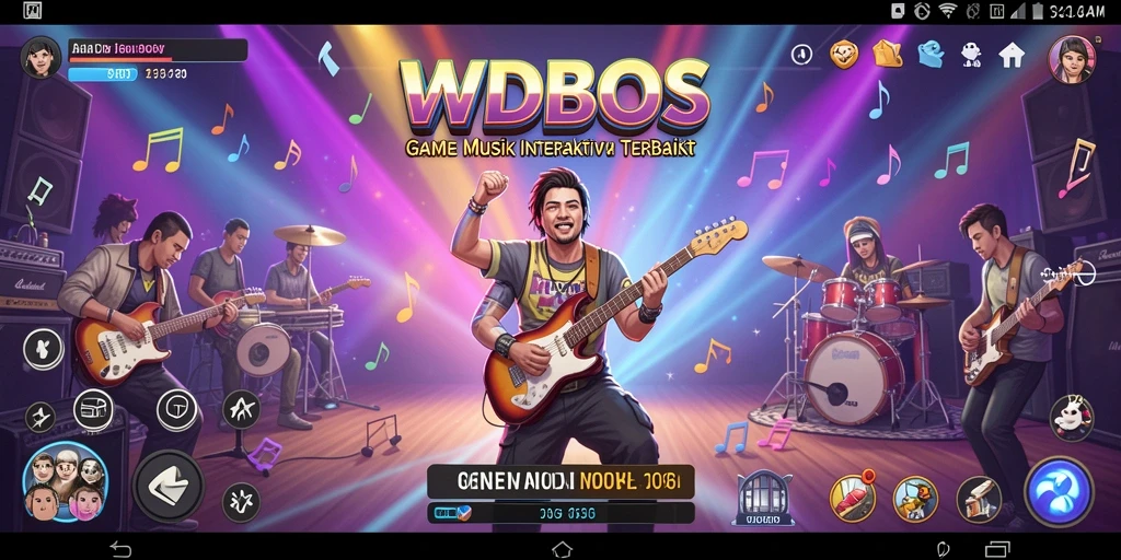 Screenshot gameplay WDBOS yang menampilkan interaksi musik.