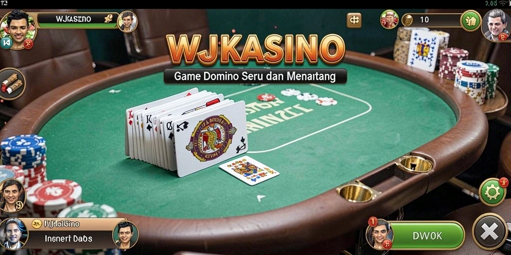 Tampilan gameplay menarik WJKASINO saat bermain domino.